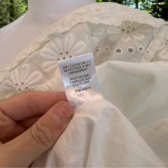 LoveShackFancy Jenna Dress White Cutout Midi Small - Picture 15 of 16